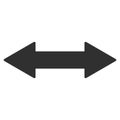 Horizontal Exchange Arrow Flat Icon Vector