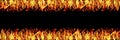 horizontal fire flame for background and design Royalty Free Stock Photo