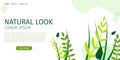 Horizontal Flat Banner Natural Look and Beauty.