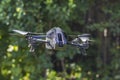 Horizontal flight multicopter middle of the forest