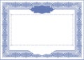 Horizontal Form for Creation of Securities, blank blue