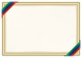 Horizontal frame and border with Dagestan flag