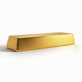 Horizontal gold bar with refined texture. Smooth shiny surface, elegant, luxury design. Metallic rectangular object, blank Royalty Free Stock Photo