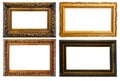 Horizontal gold picture frames Royalty Free Stock Photo