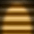 Horizontal gold tube background lit from overhead