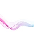 Horizontal gradient wave of thin lines transitioning from pink to blue. Eps 10 Royalty Free Stock Photo