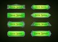 Horizontal green game templates