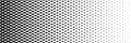 horizontal halftone of black capsule design for pattern and background