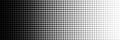 Horizontal Halftone Dot Gradient Pop Art Background . Vector half black dots on white background Royalty Free Stock Photo