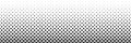 horizontal halftone of modern black sharp crossed shape design for pattern and background