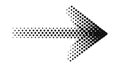 Horizontal Halftone Right Arrow Vector Illustration, vector design Generative AI Royalty Free Stock Photo