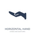 Horizontal Hand icon. Trendy flat vector Horizontal Hand icon on
