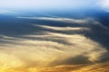 Horizontal high altitude clouds background Royalty Free Stock Photo