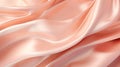 Horizontal illustration with wavy coral silk texture Royalty Free Stock Photo