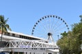 Horizontal image of Bayside Marketplace and the ferris wheel in Miami Floriday. Royalty Free Stock Photo