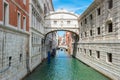 Bridge of Sighs at Rio Di Palazzo waterway, Venice, Italy. Royalty Free Stock Photo