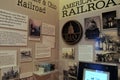 Horizontal image of exhibit that covers history of the Railroads, Baltimore Museum of Industry, Maryland, 2017 Royalty Free Stock Photo