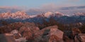 Horizontal Organ Mountains in golden hour East of Las Cruces, NM Royalty Free Stock Photo