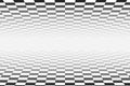 Horizontal infinity floor and ceiling checkered textures in perspective. Top and bottom tiled planes with squared