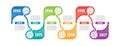 Horizontal Infographic timeline. Business presentation concept w