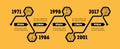 Horizontal Infographic timeline. Vector web template for present