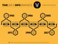 Horizontal Infographic timeline. Vector web template for present
