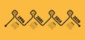 Horizontal Infographic timeline. Web template for presentation.