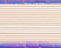 Horizontal irregular lines of red-orange color and purple colored stripes from the top and bottom of the picture