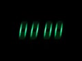 Horizontal isolated blurred green zeros
