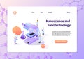 Isometric Nanotechnology Concept Banner