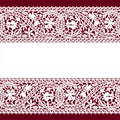 Horizontal Lace Seamless Pattern. Royalty Free Stock Photo
