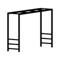 Horizontal Ladder Playground icon, flat design