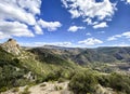 Horizontal landscape of mountains near the trakking zone Royalty Free Stock Photo