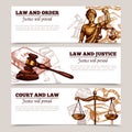 Horizontal Law Banners Royalty Free Stock Photo