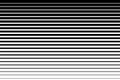 Horizontal line pattern. From thin line to thick. Parallel stripe. Black streak on white background. Straight gradation stripes. A