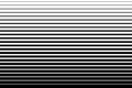 Horizontal line pattern. From thin line to thick. Parallel stripe. Black streak on white background. Straight gradation stripes. A