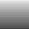 Horizontal line seamless pattern. Parallel stripe. Black streak on white background. Straight gradation stripes for design prints. Royalty Free Stock Photo