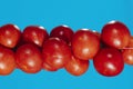 horizontal line of Spanish tomatoes Royalty Free Stock Photo