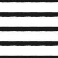 Horizontal lines drawn with a rough brush. Striped seamless pattern.