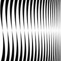 Horizontal lines, stripes - Waving, wavy lines from thick