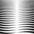 Horizontal lines, stripes - Waving, wavy lines from thick