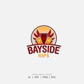 Modern Bayside Rips Cannabis Logo, Premium Cannabis Dispensary Logo Royalty Free Stock Photo