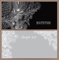 Horizontal luxury invitation Royalty Free Stock Photo