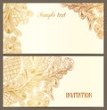 Horizontal luxury invitation Royalty Free Stock Photo