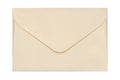 Horizontal manilla envelope isolated on white background Royalty Free Stock Photo