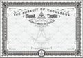 Horizontal Masonic Certificate black