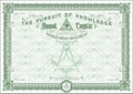 Horizontal Masonic Certificate green