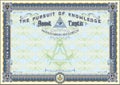 Horizontal Masonic Certificate Multicolor