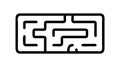 Horizontal Maze Outline Icon for Problem Solving or Path, vector design Generative AI Royalty Free Stock Photo