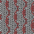 Horizontal Maze Vector Seamless Pattern Royalty Free Stock Photo